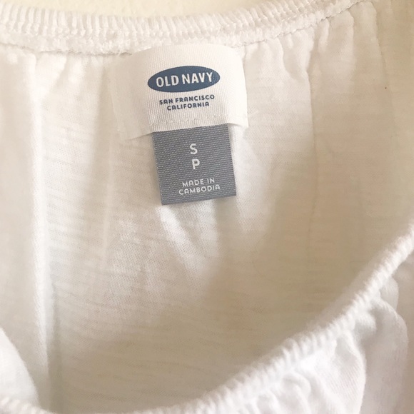 Old Navy White Ruffle Off The Shoulder Top Sz S - Picture 3 of 4